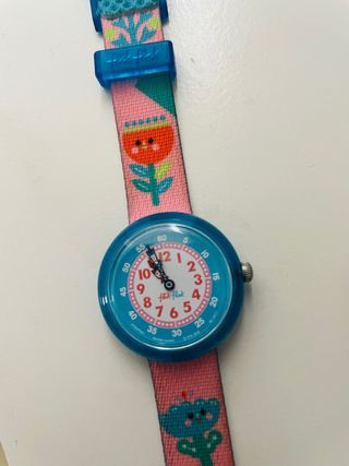 Reloj Flik Flak infantil, azul y rosa