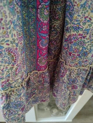 Falda larga seda | Azul, Morado