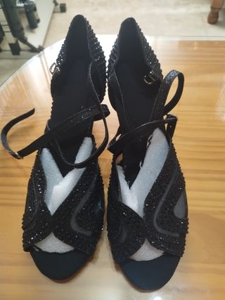 Zapatos baile salón mujer 37 negros