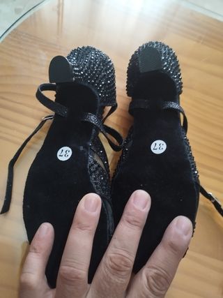 Zapatos baile salón mujer 37 negros
