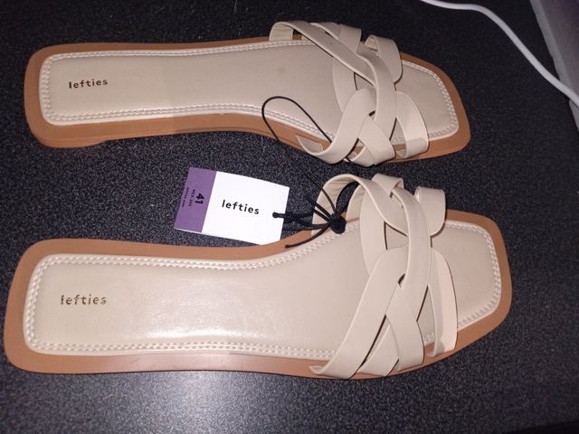 Chanclas Lefties beige - Talla 41