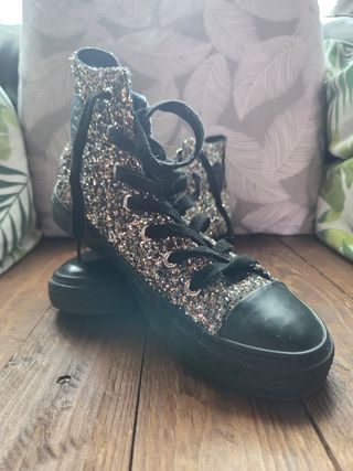 Scarpe alte glitter alte nere n.38