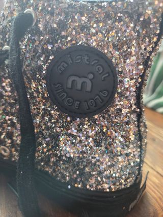 Scarpe alte glitter alte nere n.38