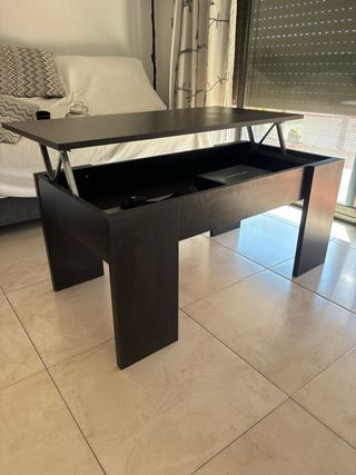 Mesita baja negra - 2 alturas ideal para zona sofá