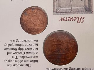 2 Monedas barco hundido admiral gardner 1808