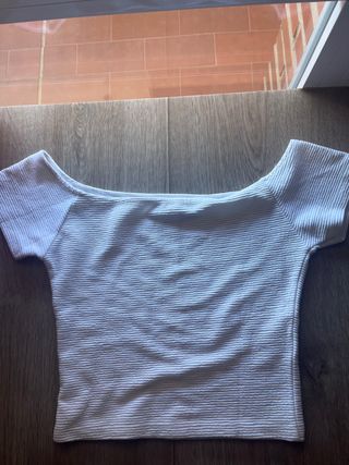 Top blanco talla S -  camiseta
