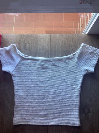Top blanco talla S -  camiseta