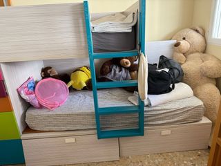 Litera infantil 90cm - Teal & Blanco