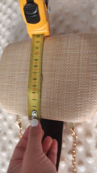 Bolso fiesta beige con piedras 