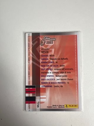 Nesta calcio cards 2003 G5/10