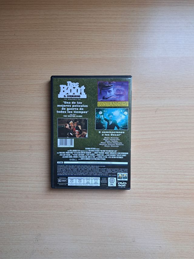 DAS BOOT EL SUBMARINO WOLFGANG PETERSEN 1 DVD
