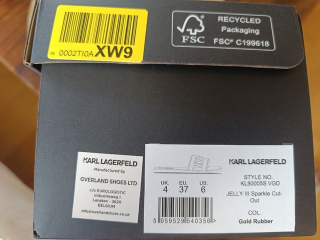 Chanclas Karl Lagerfeld beige-doradas