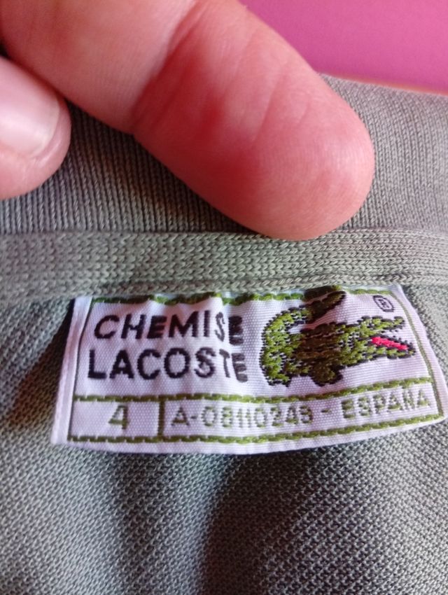 Polos Lacoste verde oliva en buen estado