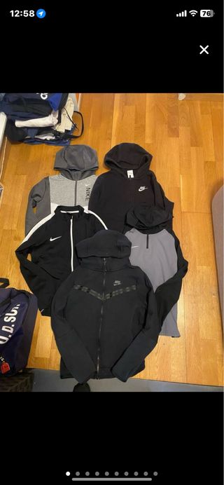 5 Sudaderas Nike - Negro & Gris
