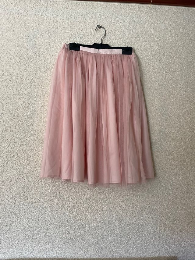 Falda tul rosa niña M