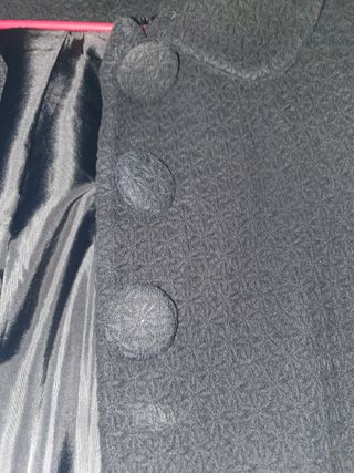 Abrigo negro vintage talla M