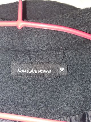 Abrigo negro vintage talla M