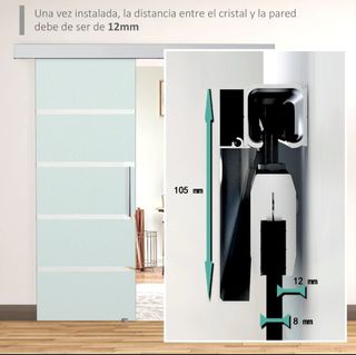 Puerta corredera cristal - moderna