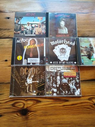 6 CDs Rock - AC/DC, Motörhead, Disturbed