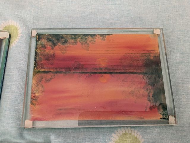 3 mini pinturas acrílicas