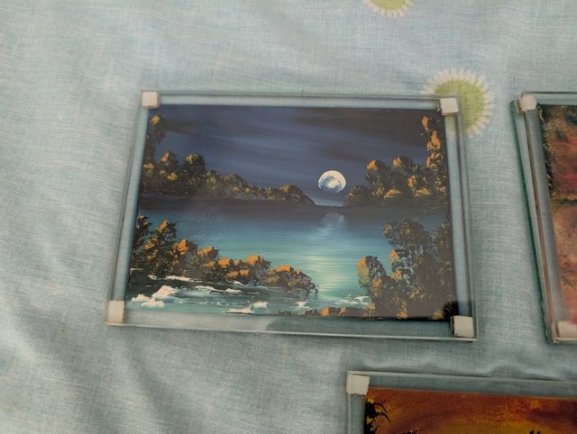 3 mini pinturas acrílicas