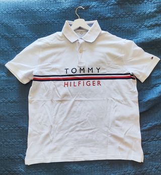 Polo Tommy Hilfiger blanco - Talla L