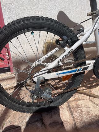 Bicicleta B-PRO 20" blanca y azul