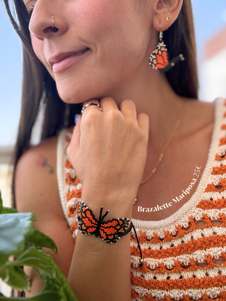 ¡Nueva! Pulsera Mariposa Artesanal Mexicana