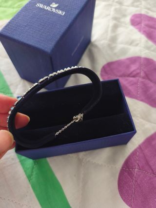 Pulsera Swarovski circonitas azul plata