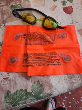 Manguitos natación + gafas