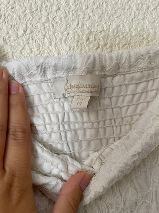 Vestido Stradivarius blanco talla M