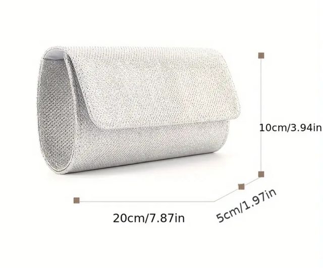 Bolso Fiesta Plata Brillante