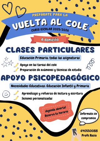 Clases particulares y apoyo educativo