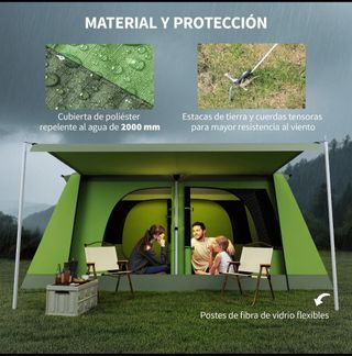 Tienda campaña familiar - Verde
