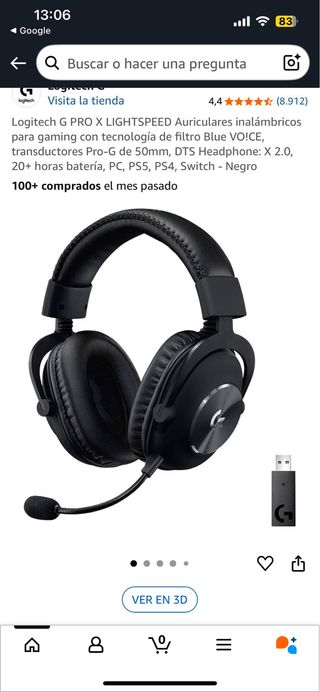 Logitech G Pro X LIGHTSPEED - Auriculares
