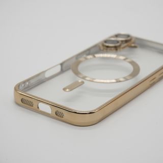 Funda iPhone 16 transparente dorada