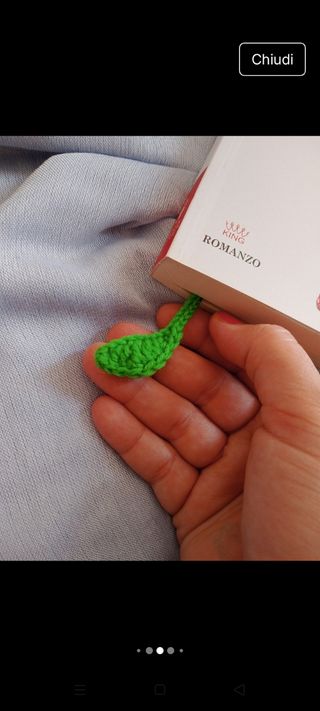 Segnalibro a uncinetto girasole