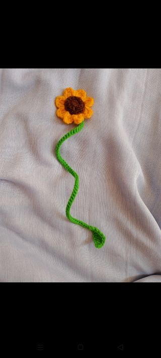 Segnalibro a uncinetto girasole