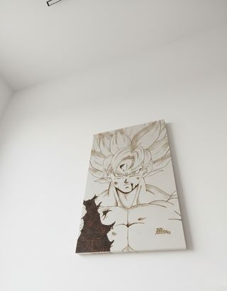 Quadro Goku in legno