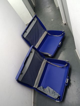 Maleta Samsonite azul vintage