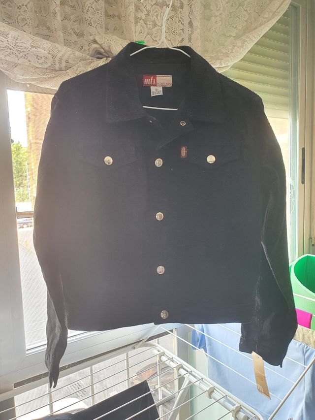 Chaqueta pana negra MONTEROS - talla M
