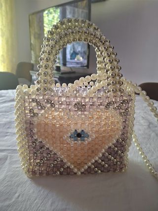 Bolso de cuentas multicolor