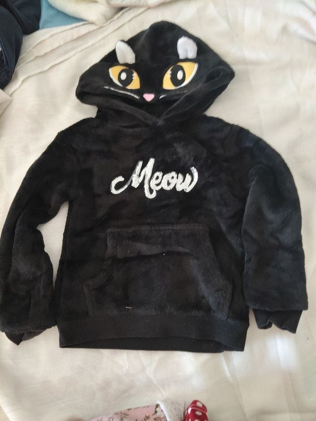 Sudadera niña gato invierno