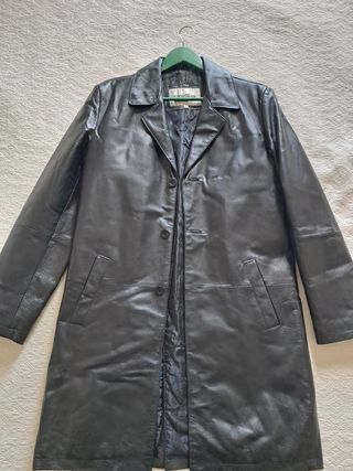 Chaqueta cuero negra hombre autentica piel.