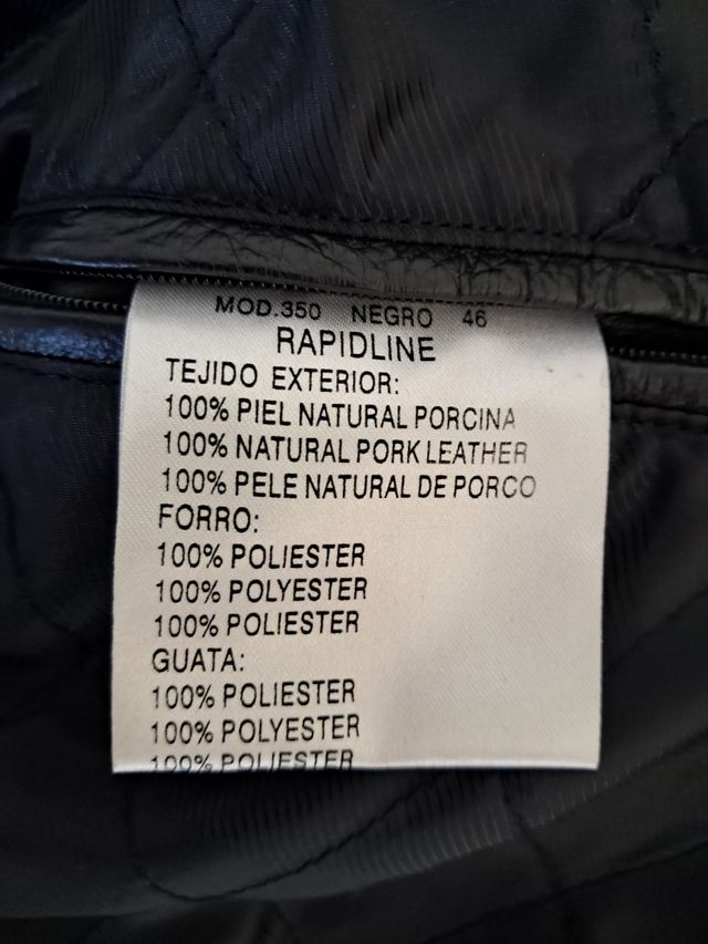 Chaqueta cuero negra hombre autentica piel.