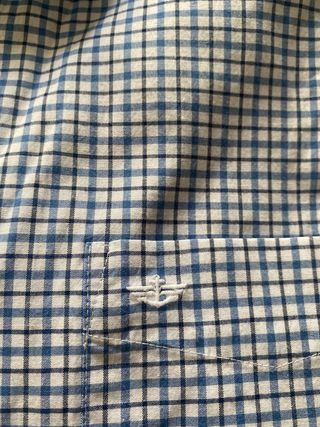 Camisa Dockers cuadros azul-blanca L