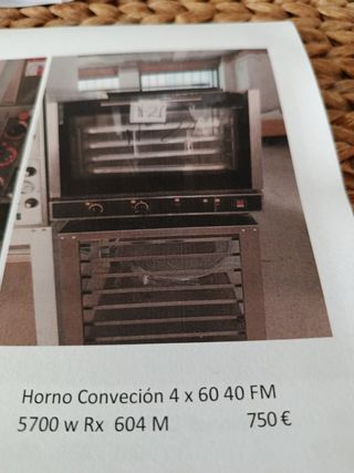 Horno Convección 4x60 40FM - 750€