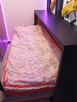 Cama abatible negra - Mueble cama