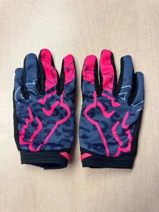 Guantes Fox motocross niña rosa-negro. Pack de 2. 