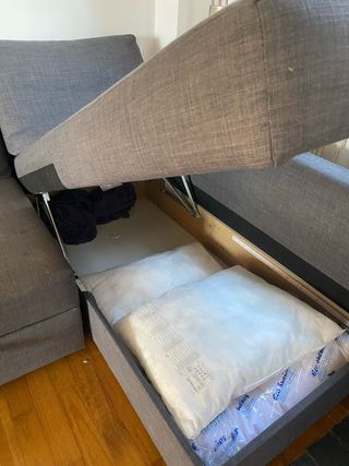 Sofá cama gris - 3 plazas